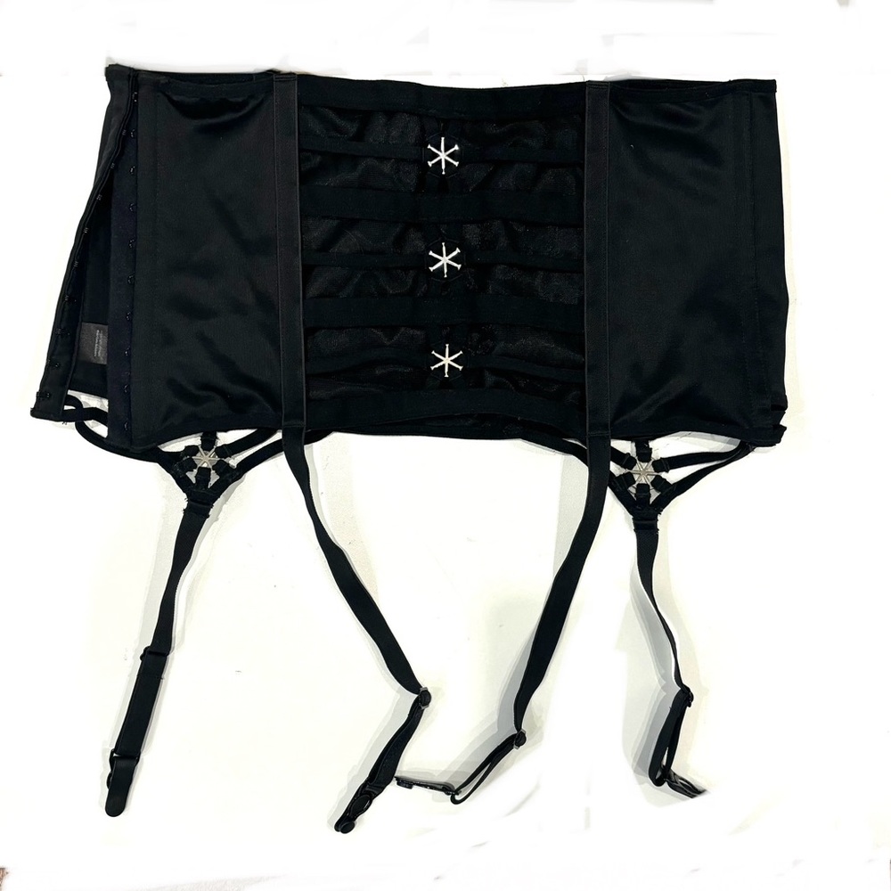 Marlies Delkers Metal Starburst Corset Waist Cincher Garter Belt
